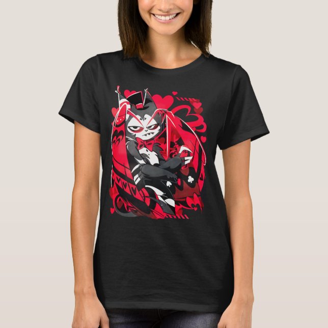 Hazbin Hotel Funny Character Tecknad Graphic Tees T Shirt (Framsida)