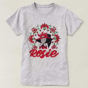 Hazbin Hotel Rosie med röda blommor ram T Shirt