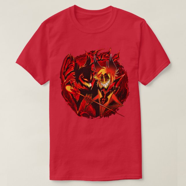 Hazbin Hotel vivziepop a lastor och hans skugga T Shirt (Design framsida)
