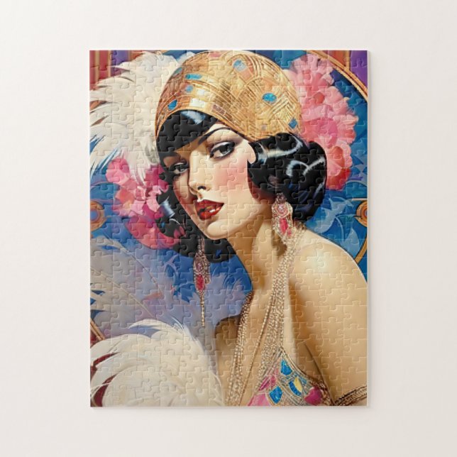 Hazel A BeSnyel Art Deco Woman Pussel (Vertikal)