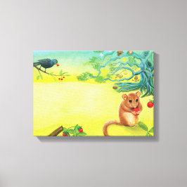 Hazel Dormus Eating Vild Strawberry Canvastryck