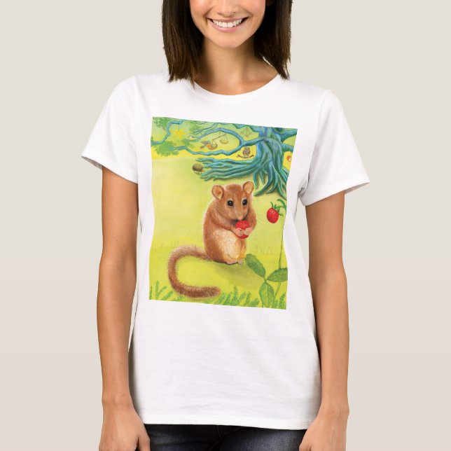 Hazel Dormus Eating Vild Strawberry T Shirt (Framsida)