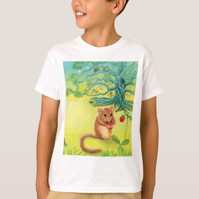 Hazel Dormus Eating Vild Strawberry T Shirt (Framsida)