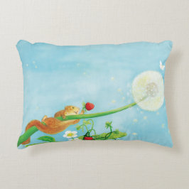 Hazel Dormus, jordgubbar och vild puff Prydnadskudde