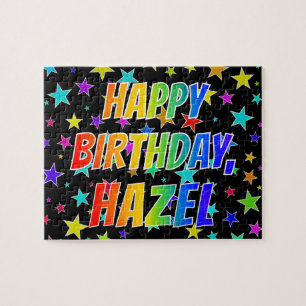 ’HAZEL’ First Namn, Roligt ’GRATTIS PÅ FÖD Pussel