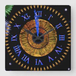 Hazel Midnight Clock Fyrkantig Klocka
