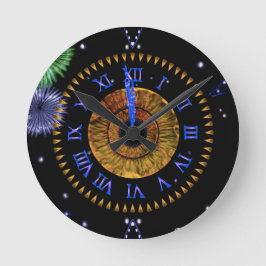 Hazel Midnight Clock Rund Klocka
