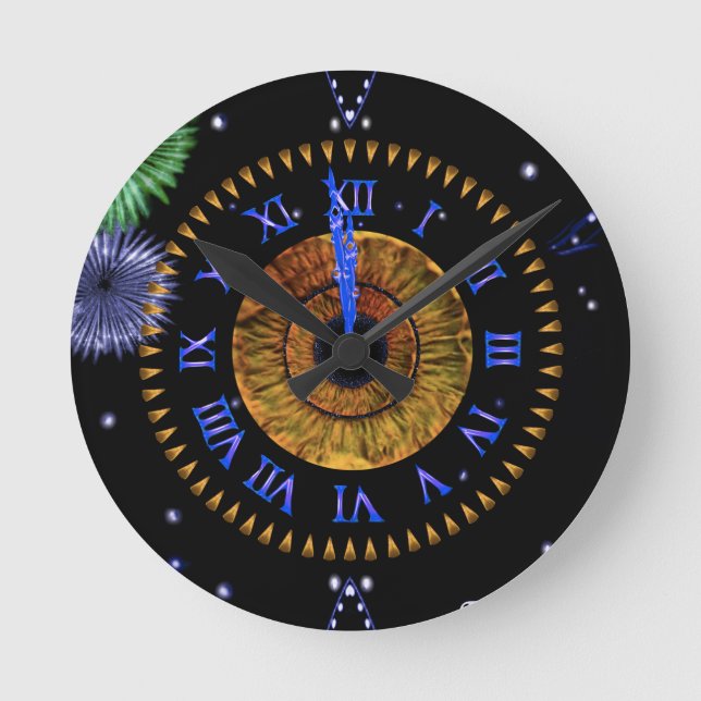Hazel Midnight Clock Rund Klocka (Framsida)