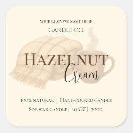 Hazelnöt Cream | Mysig Neutral Sojljus Etikett
