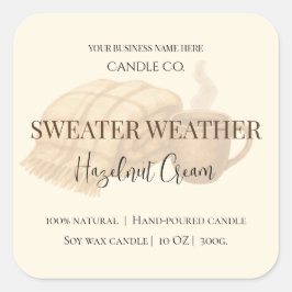 Hazelnöt Cream | Mysig Neutral Sojljus Etikett