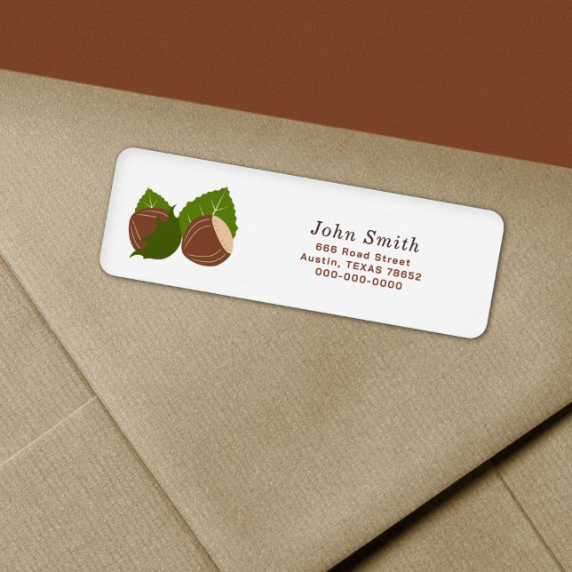 Hazelnut Return-adressetikett Returadress Etikett (Hazelnuts Return Address Label)