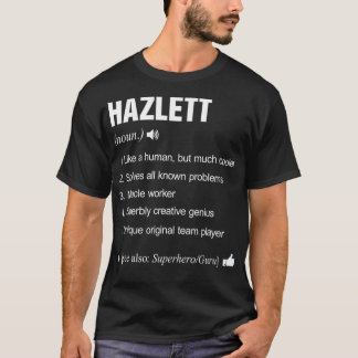 Hazlett Name Definition Retro Family Funny T Shirt