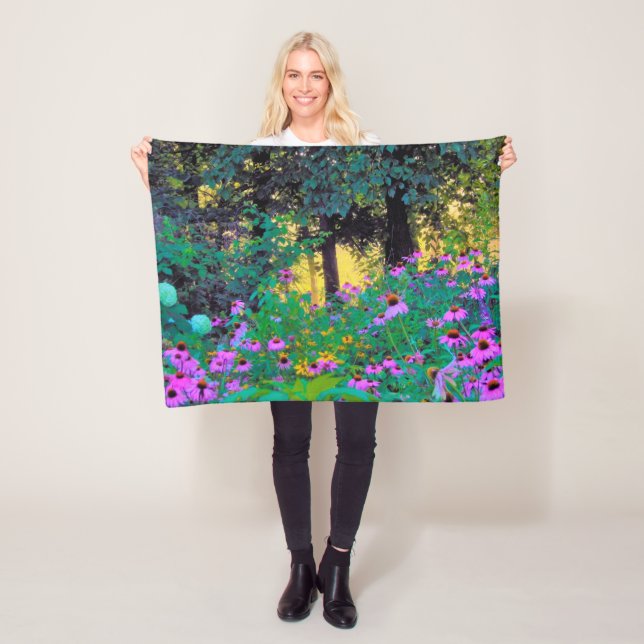 Hazy God morgon Sunrise i My Rubio Garden Fleecefilt (På plats)