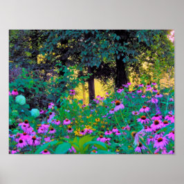 Hazy God morgon Sunrise i My Rubio Garden Poster