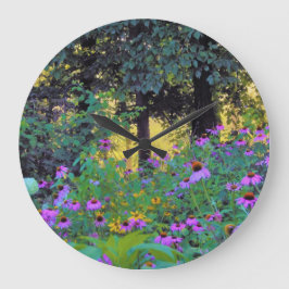 Hazy God morgon Sunrise i My Rubio Garden Stor Klocka