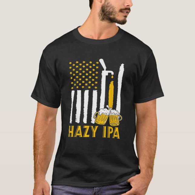 Hazy IPA Craft Beer Indian Blek Ale T Shirt (Framsida)