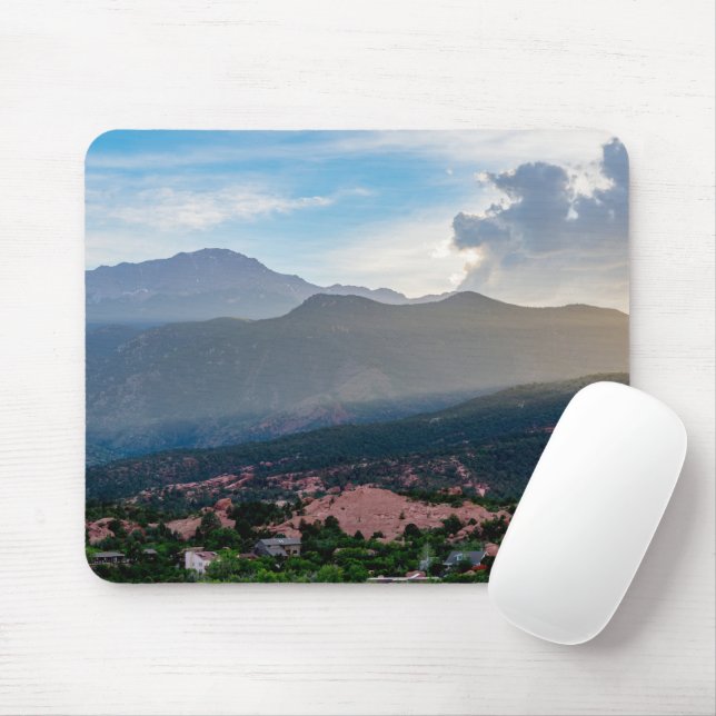 Hazy Pikes Peak Sunset Mousepad Musmatta (Med mus)
