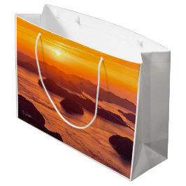 Hazy sunset on Kurushima Kaikyo Bridge and Kurushi