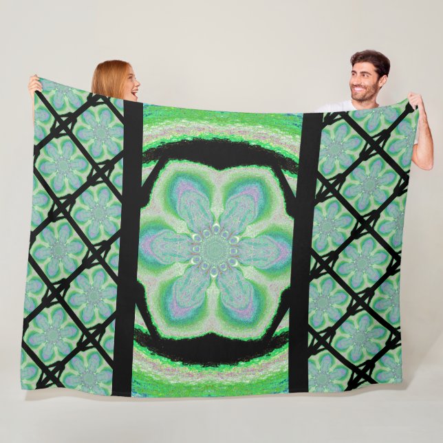 Hazy Wildblomma 1 Fleecefilt (På plats)