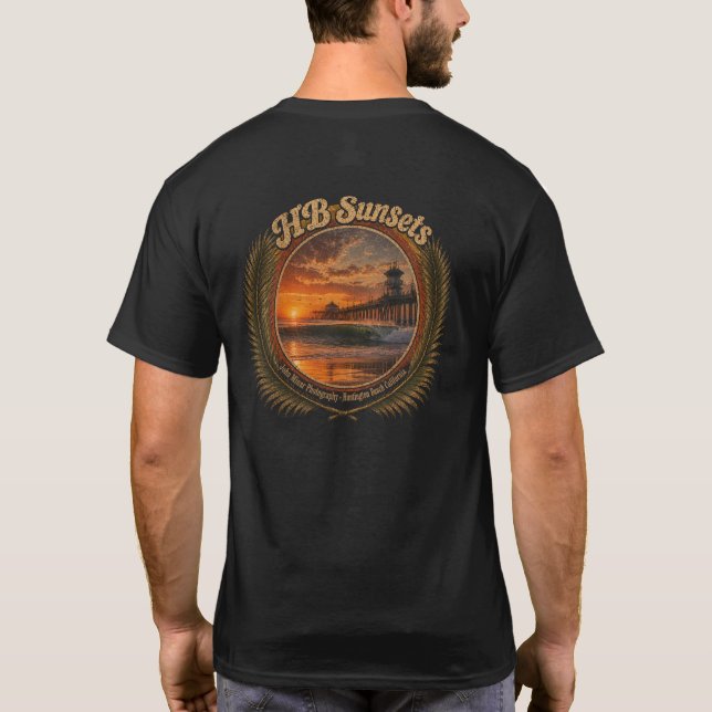 HB Solnedgång Surf T-Shirt  (Baksida)