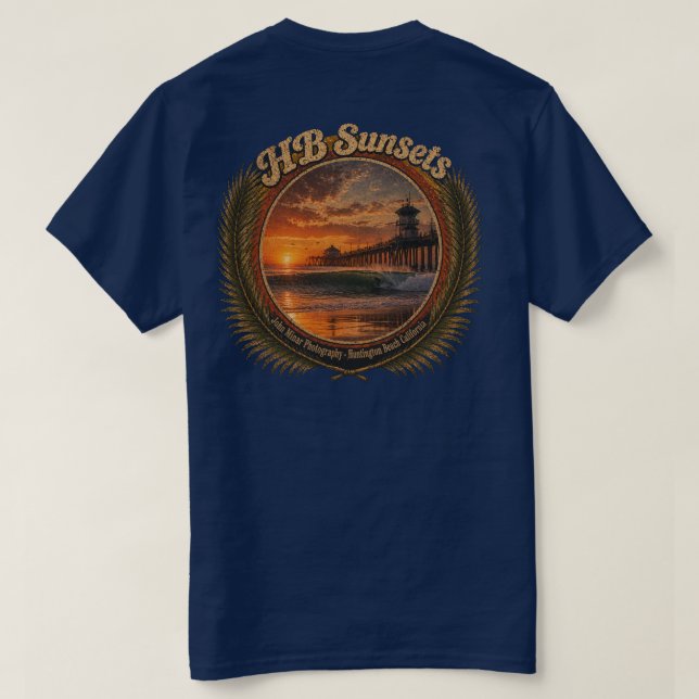HB Solnedgång Surf T-Shirt (Man)  (Design baksida)