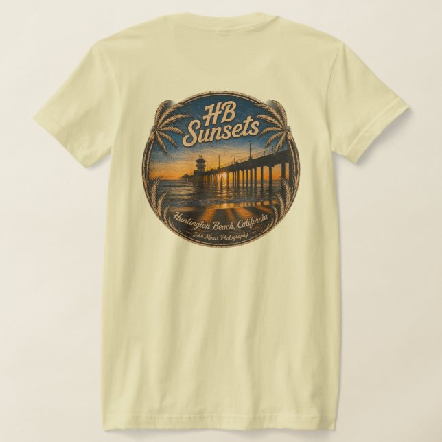 HB Solnedgångar (Kvinnor)  T Shirt (Laydown Baksida)