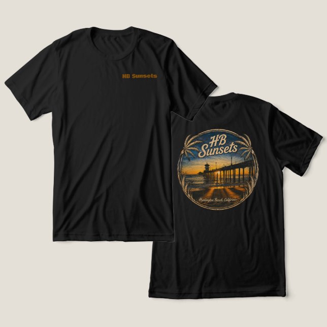 HB Solnedgångar T-Shirt  (Herr)   (Design fram och bak)