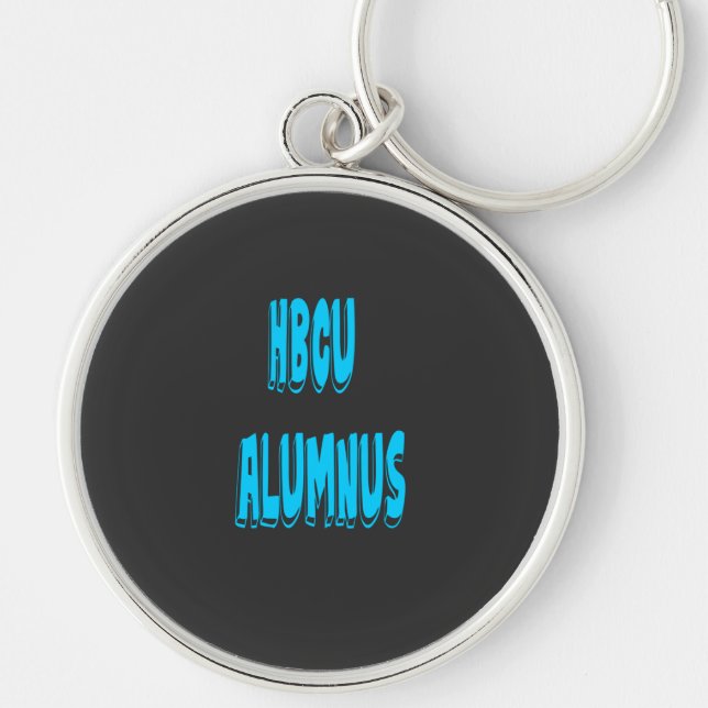 HBCU ALumni T-Shirt Rund Silverfärgad Nyckelring (Framsidan)
