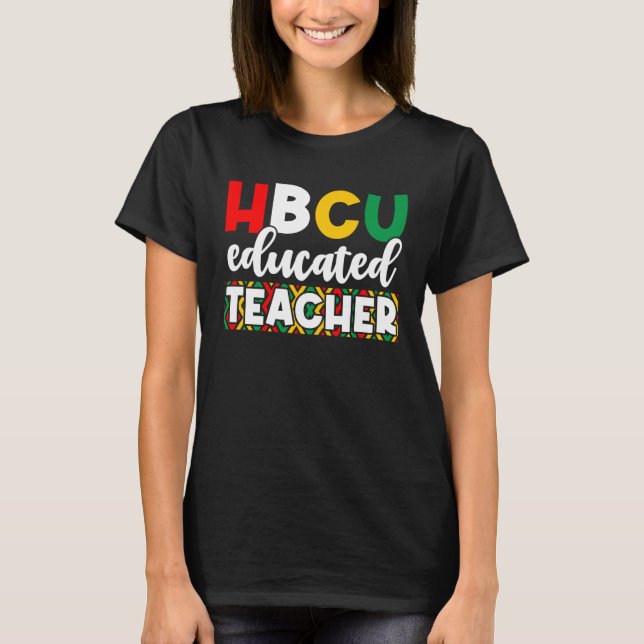 HBCU Apparel Historical Black College HBCU Educate T Shirt (Framsida)