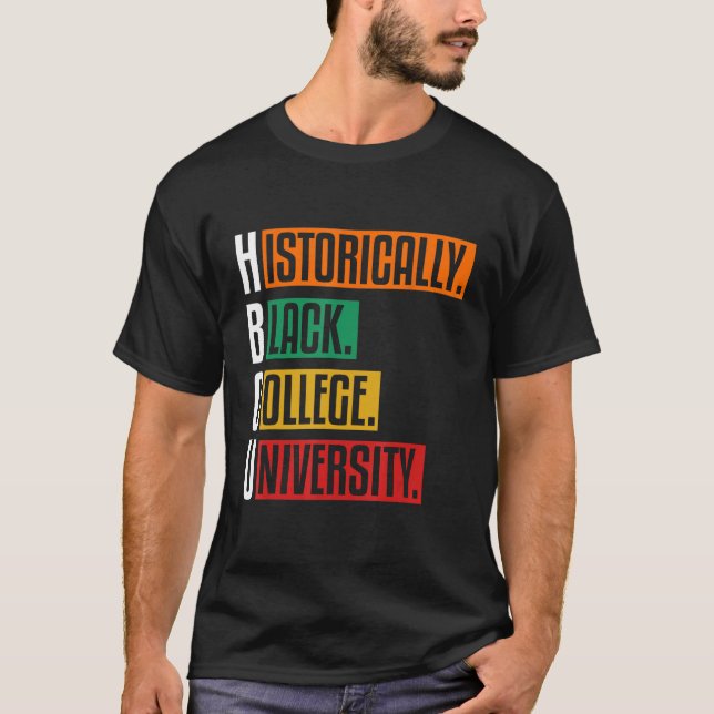 HBCU Apparel Historical Black College HBCU T Shirt (Framsida)