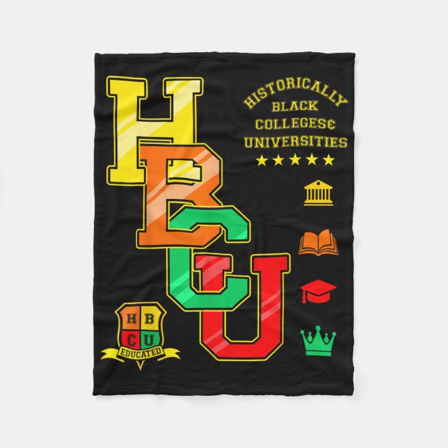Hbcu Apparel Historiskt Black Colleges Universit Fleecefilt (Framsidan)