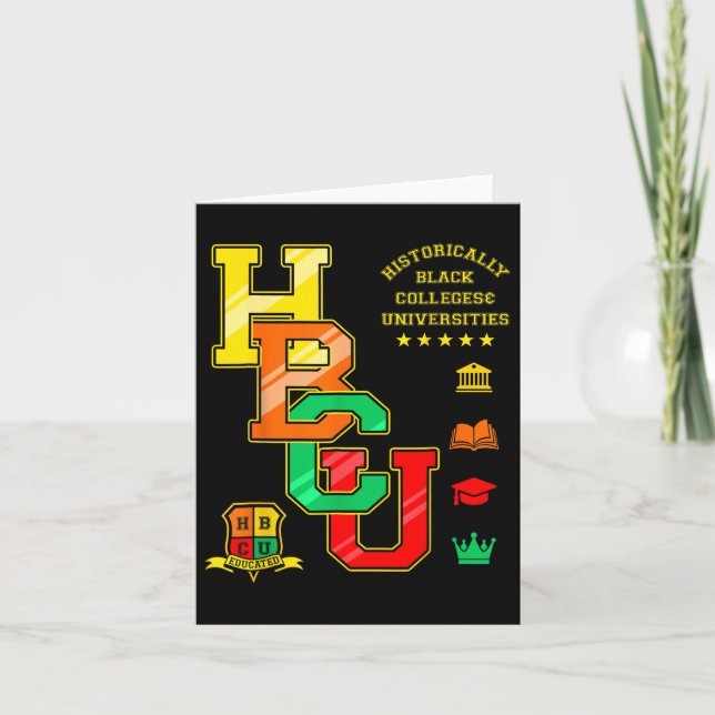 Hbcu Apparel Historiskt Black Colleges Universit Kort (Framsida)