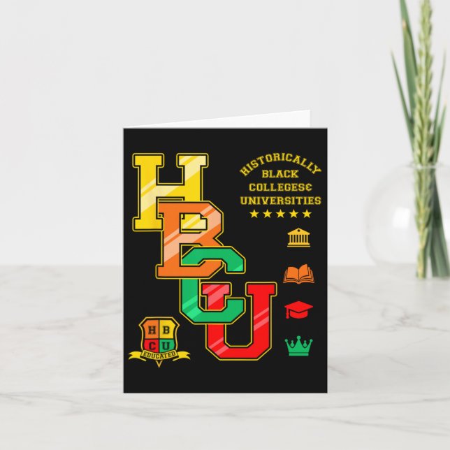 Hbcu Apparel Historiskt Black Colleges Universit Kort (Framsida)