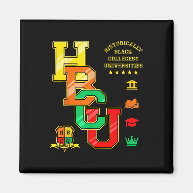 Hbcu Apparel Historiskt Black Colleges Universit Magnet (Framsidan)
