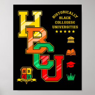 Hbcu Apparel Historiskt Black Colleges Universit Poster