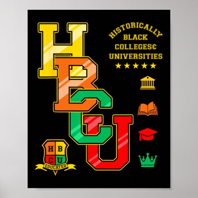 Hbcu Apparel Historiskt Black Colleges Universit Poster (Framsidan)