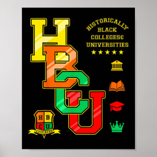 Hbcu Apparel Historiskt Black Colleges Universit Poster