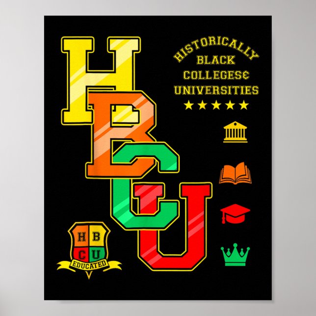Hbcu Apparel Historiskt Black Colleges Universit Poster (Framsidan)