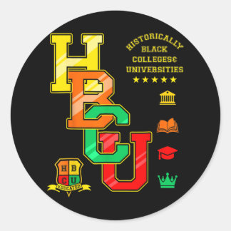 Hbcu Apparel Historiskt Black Colleges Universit Runt Klistermärke