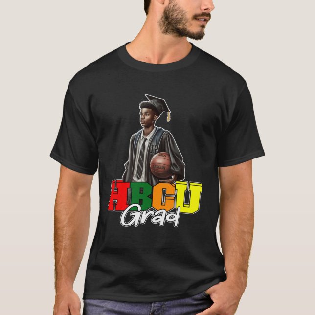 HBCU Basketball Grad Black college Alumni Apparel  T Shirt (Framsida)