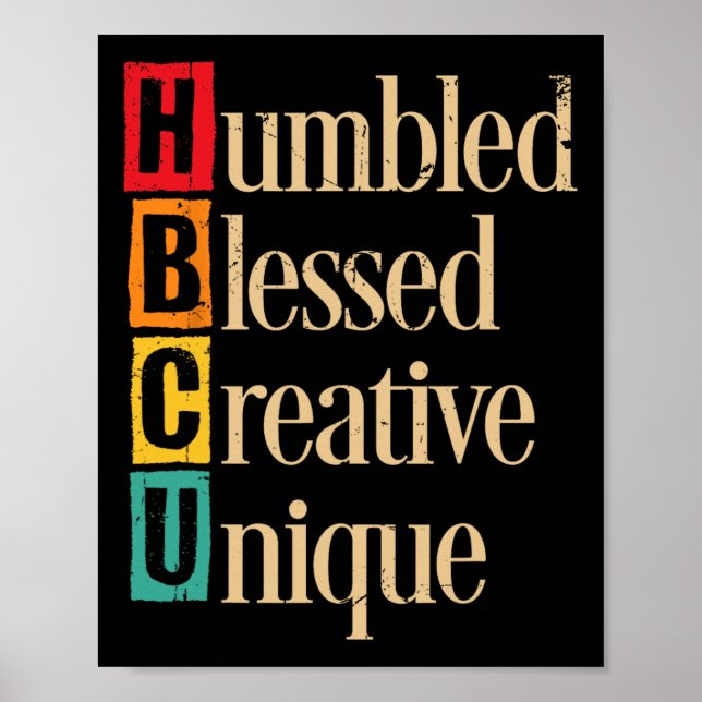 Hbcu Black History Månad Humled Blästat Kreativ Poster (Framsidan)