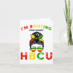 Hbcu Black History Messy Bun jag roterar för varje Kort