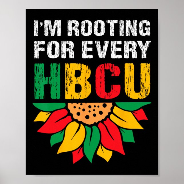 HBCU Black History Month jag roterar för varje HBC Poster (Framsidan)