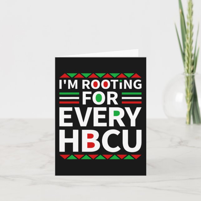Hbcu Black History Pride Historical Black College Kort (Framsida)