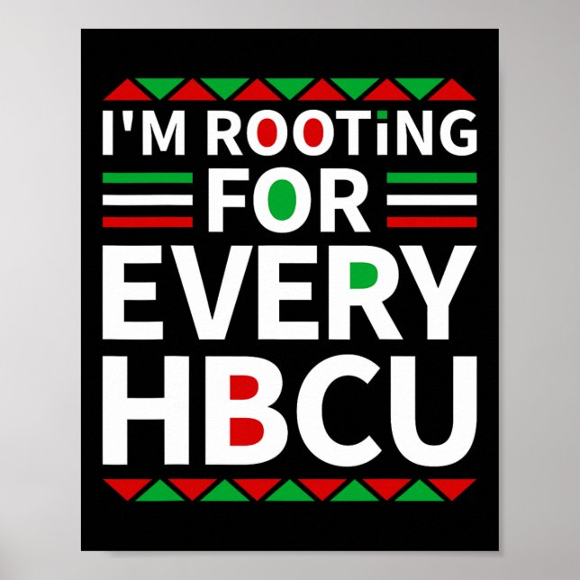 Hbcu Black History Pride Historical Black College Poster (Framsidan)