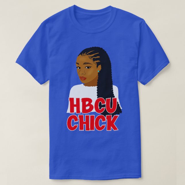 HBCU Chick Braids T Shirt (Design framsida)