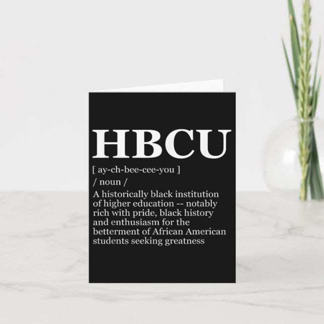 Hbcu Colleges&amp; Universiteten Black History Mon Kort (Framsida)