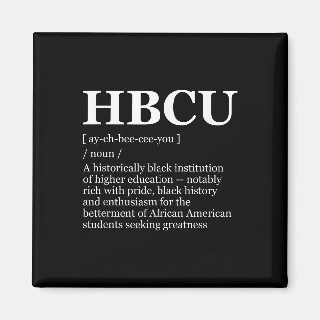 Hbcu Colleges &amp; Universities Svarta historiemå Magnet (Framsidan)