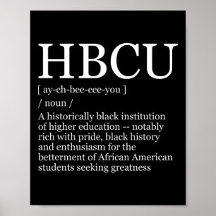 Hbcu Colleges and Universiteten Black History Måna Poster