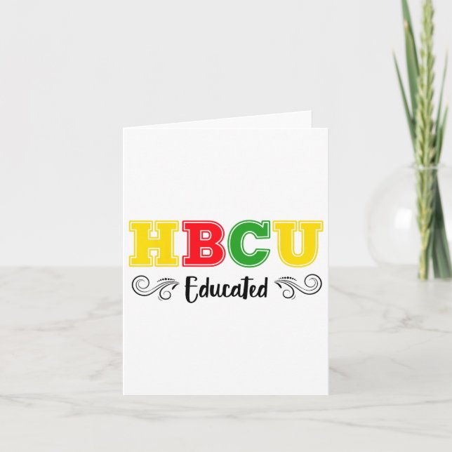 Hbcu Educated Pride Historical Black Colleges Univ Kort (Framsida)